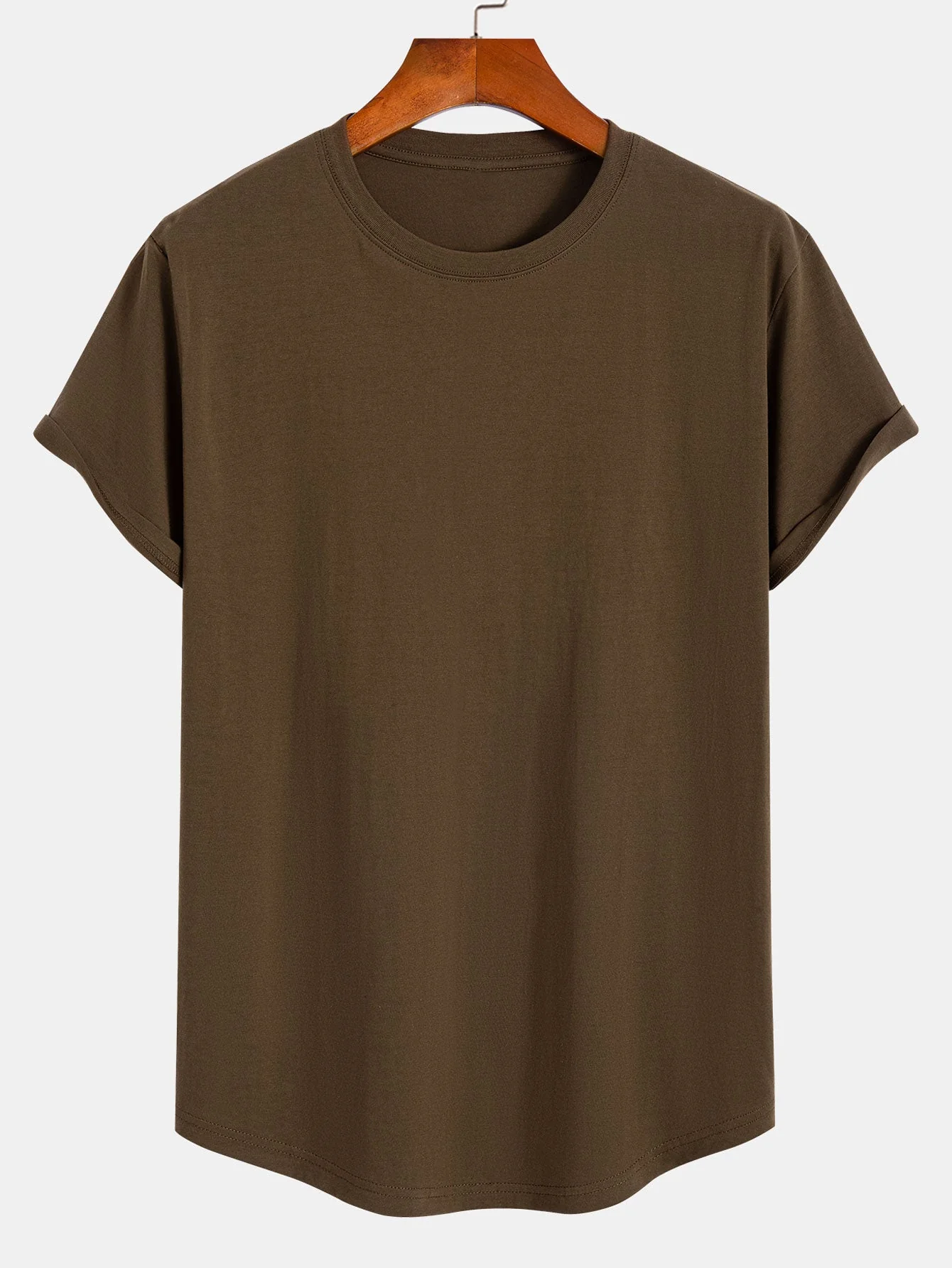 Patricio® | Basic Cotton Arc Hem T-Shirt - Image 9