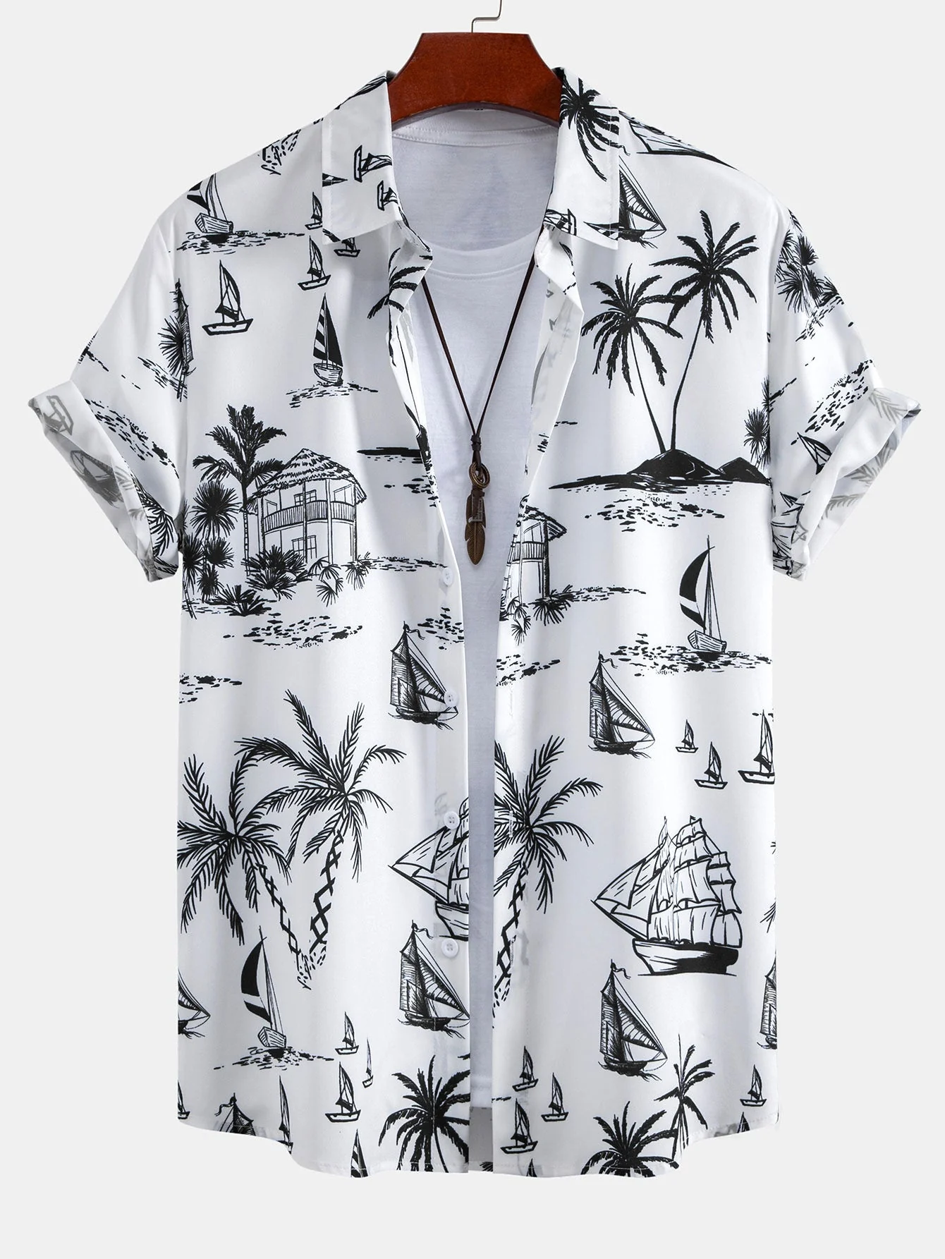 Philip® | Island Sailing Print Button Up Shirt & Swim Shorts - Image 6