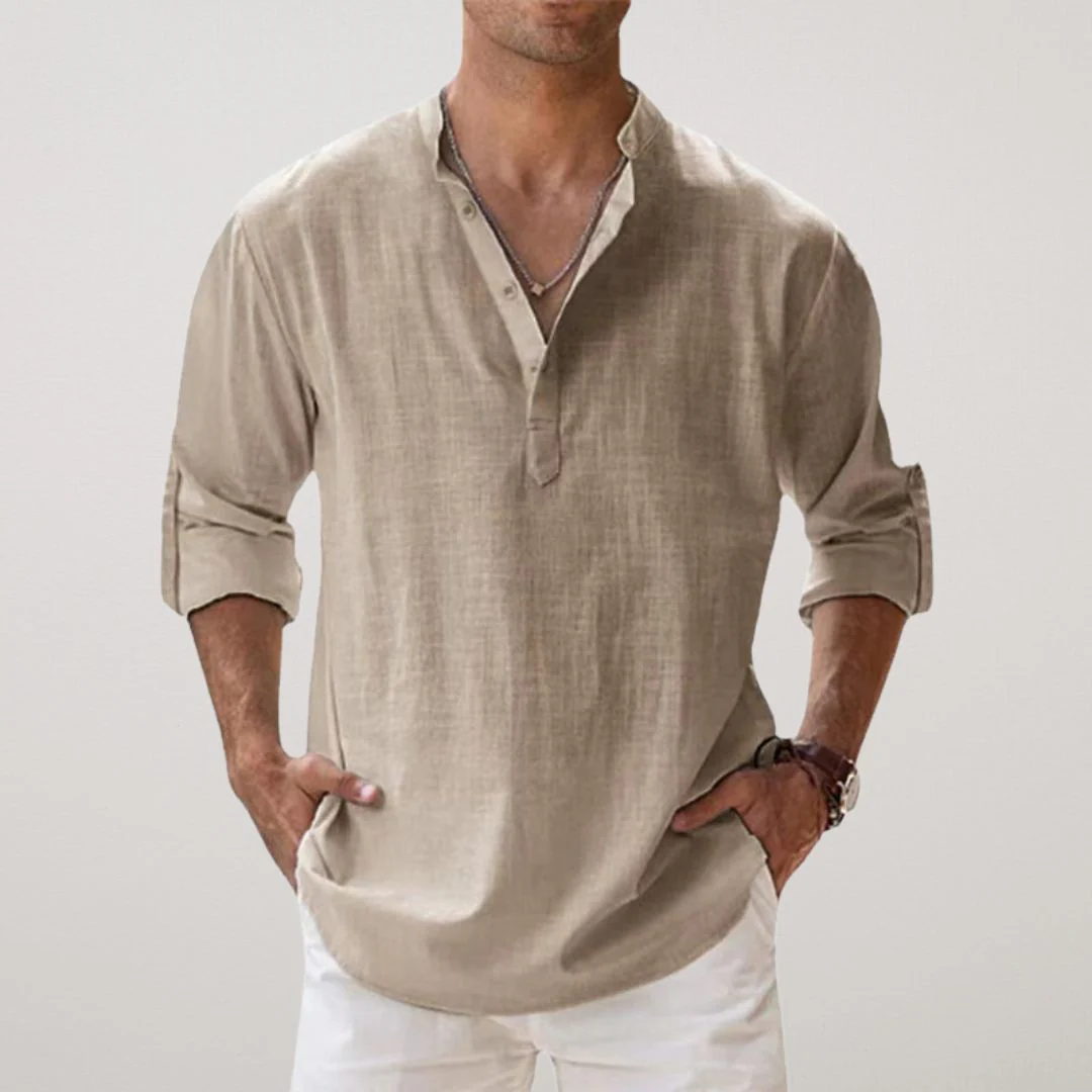 Piers | Breathable linen shirt - Image 12