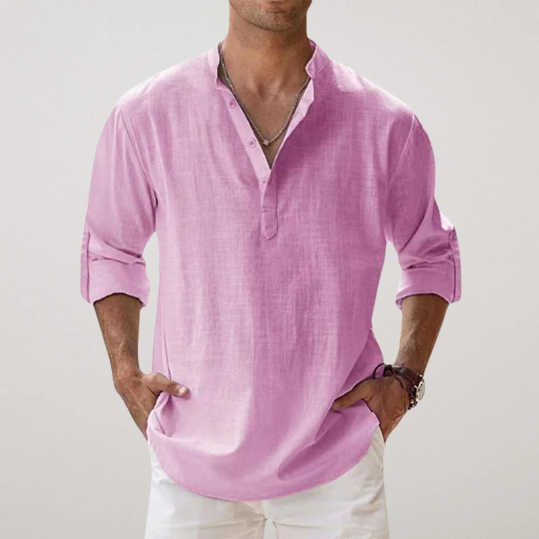 Piers | Breathable linen shirt - Image 8