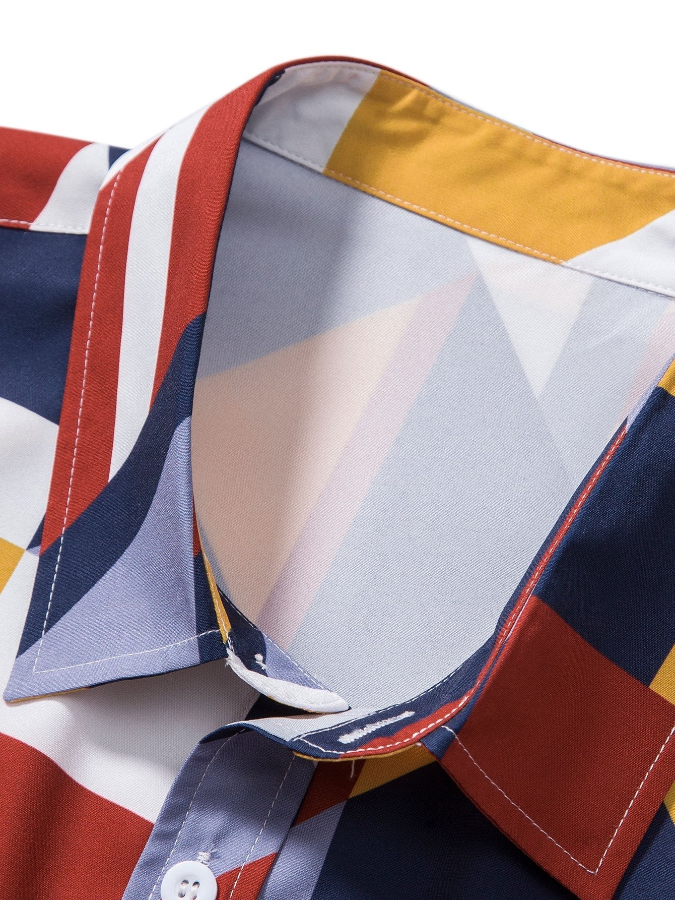 Rafael® | Geometric Print Button Up Shirt - Image 3