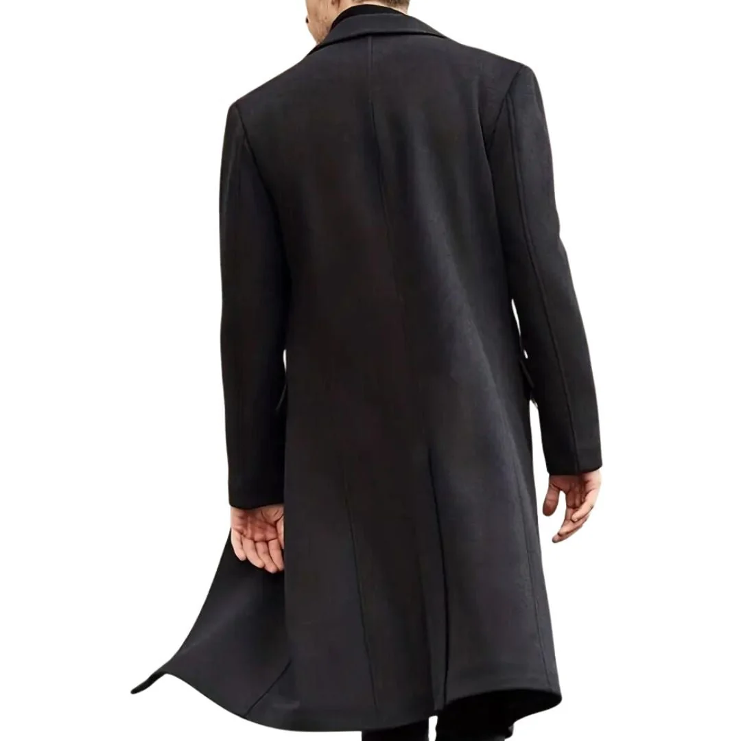 Raimundo® | Men’s Long Winter Coats With Lapel Collar - Image 4