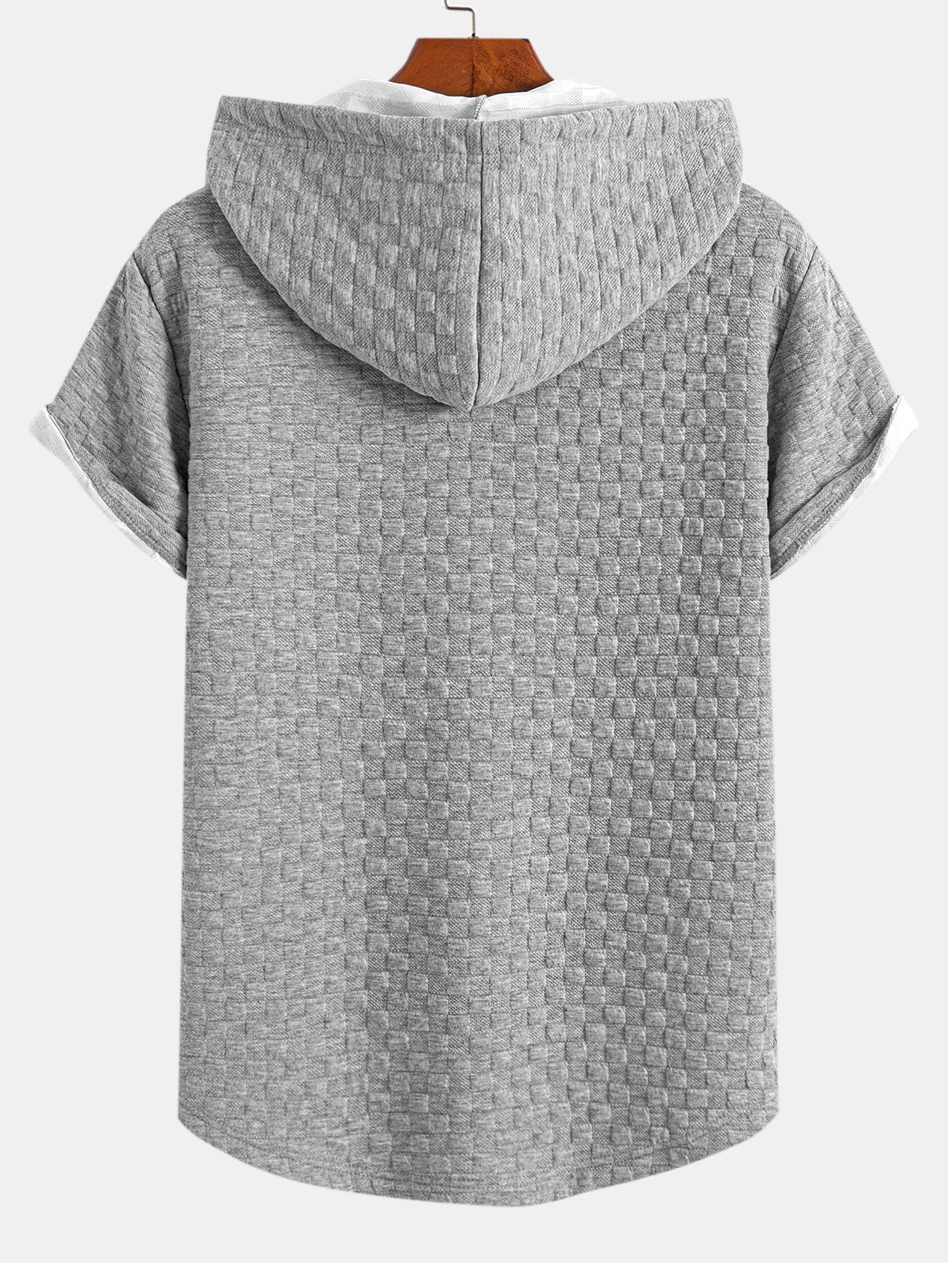 Ralph® | Checkerboard Jacquard Arc Hem Hooded T-Shirt & Checkerboard Jacquard Shorts - Image 9