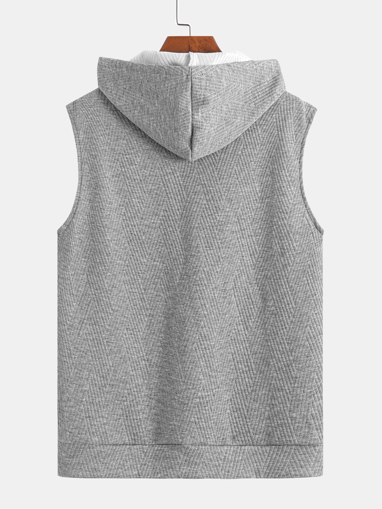 Raymond® | Striped Jacquard Sleeveless Hooded T-Shirt & Shorts - Image 12