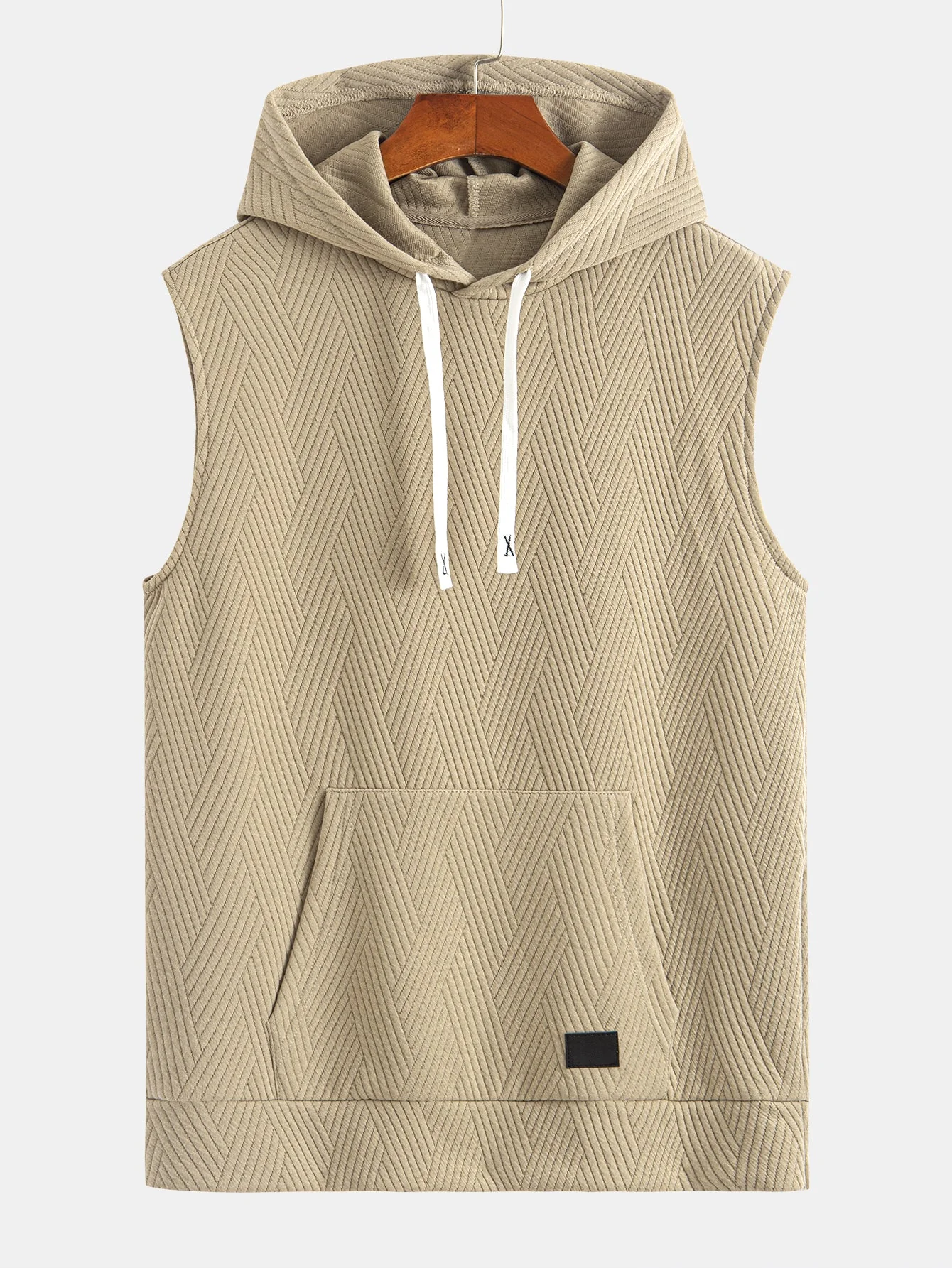 Raymond® | Striped Jacquard Sleeveless Hooded T-Shirt & Shorts - Image 5