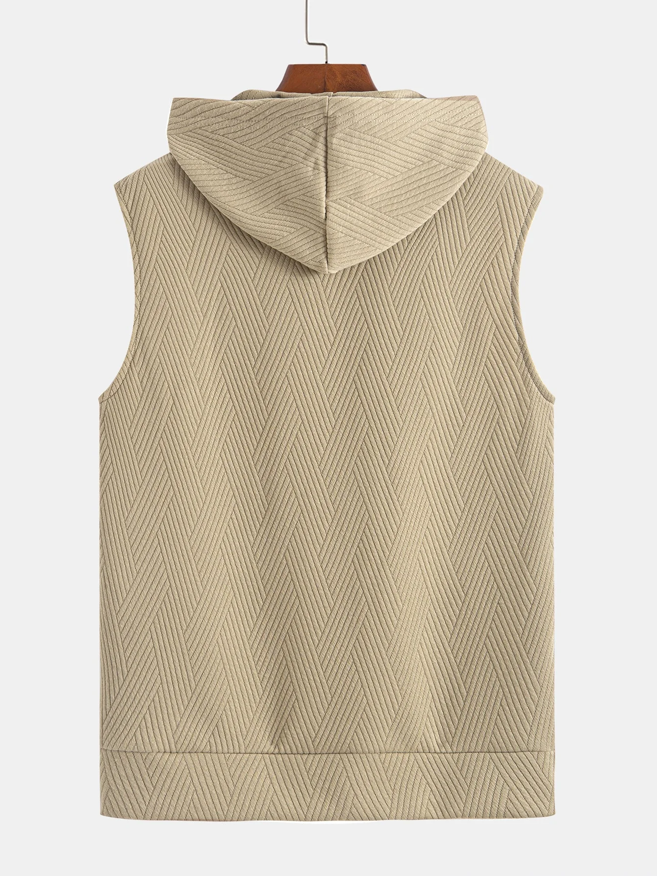 Raymond® | Striped Jacquard Sleeveless Hooded T-Shirt & Shorts - Image 6