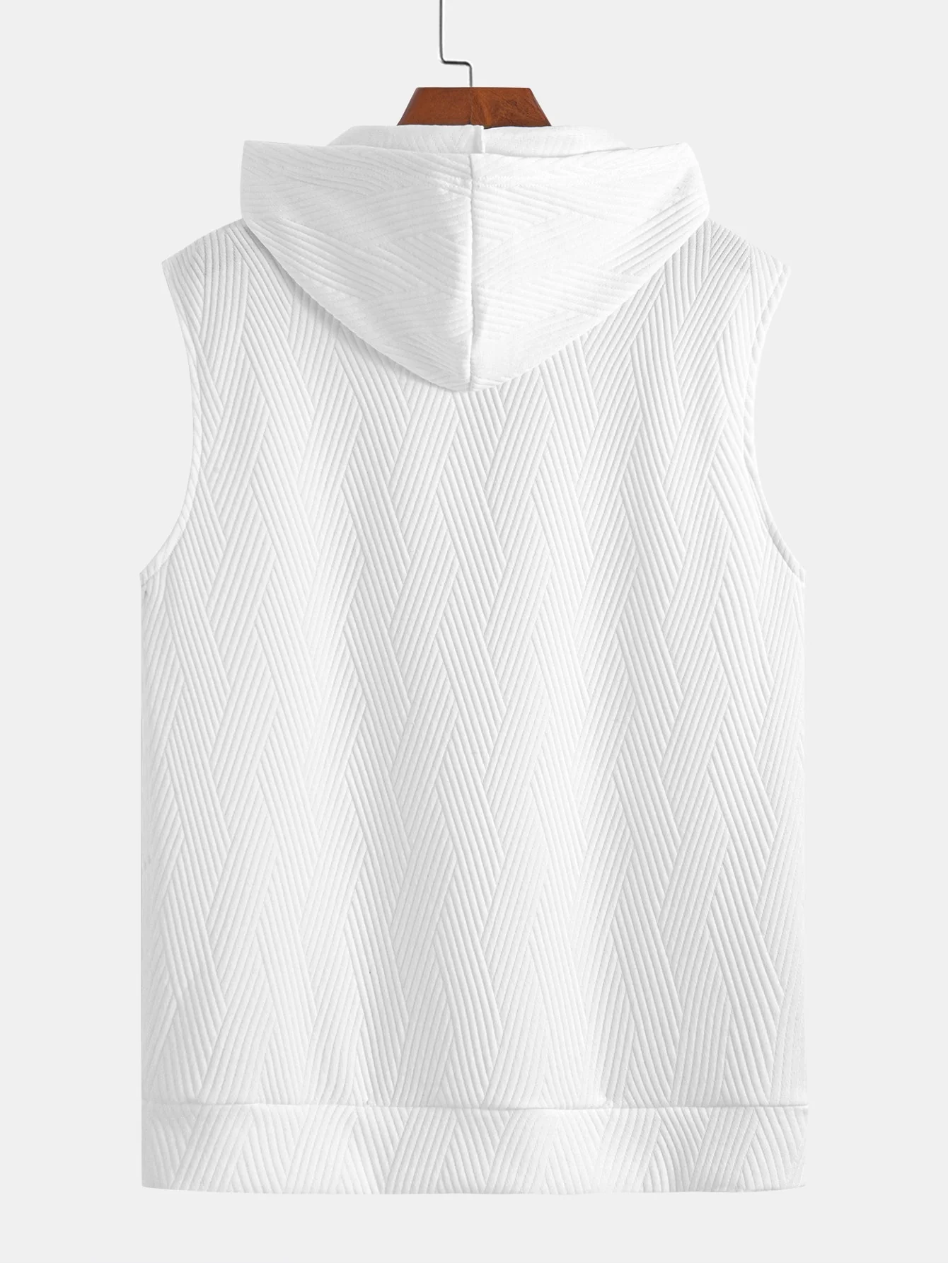 Raymond® | Striped Jacquard Sleeveless Hooded T-Shirt & Shorts - Image 8