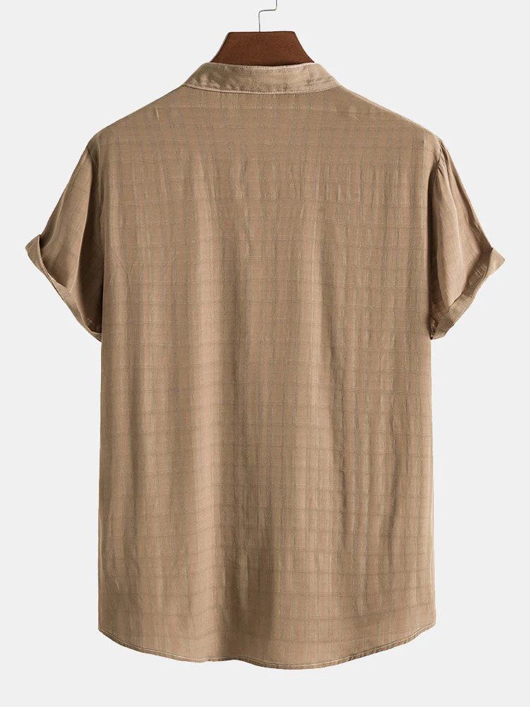 Ricardo® | Textured Fabric Stand Collar Shirt - Image 2