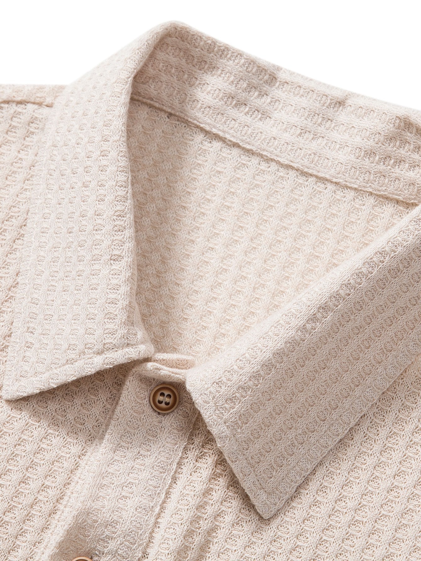 Richard | Knitted Waffle Polo Shirt - Image 5