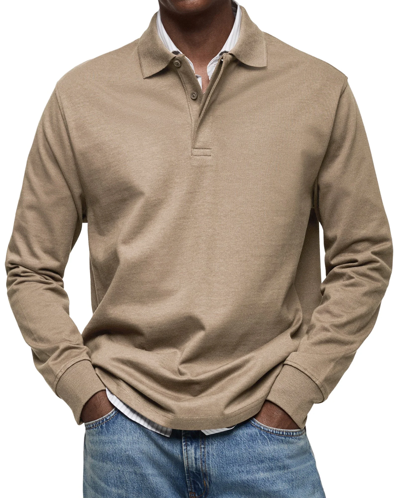Robbie® | Casual Long Sleeve Polo - Image 7