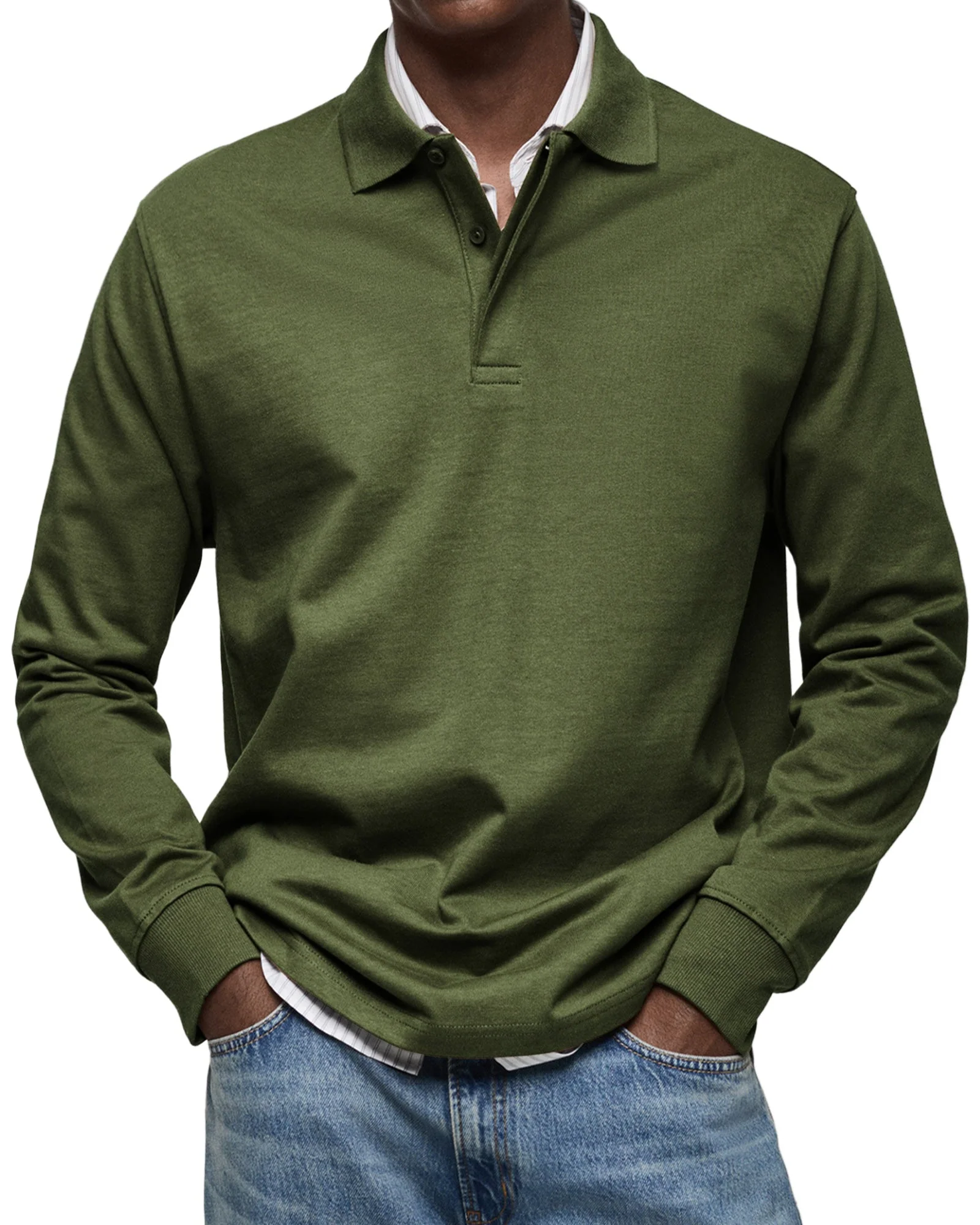 Robbie® | Casual Long Sleeve Polo - Image 9