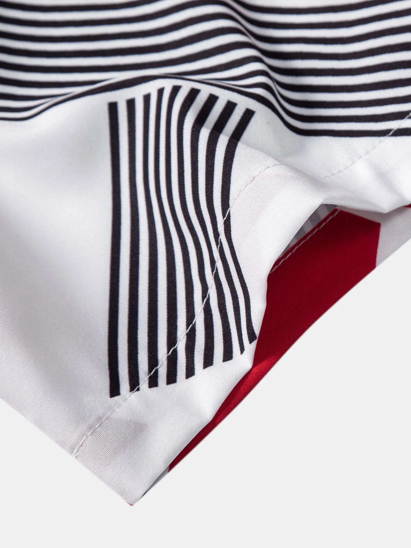 Roberto® | Color Block Geometry Print Button Up Shirt - Image 9