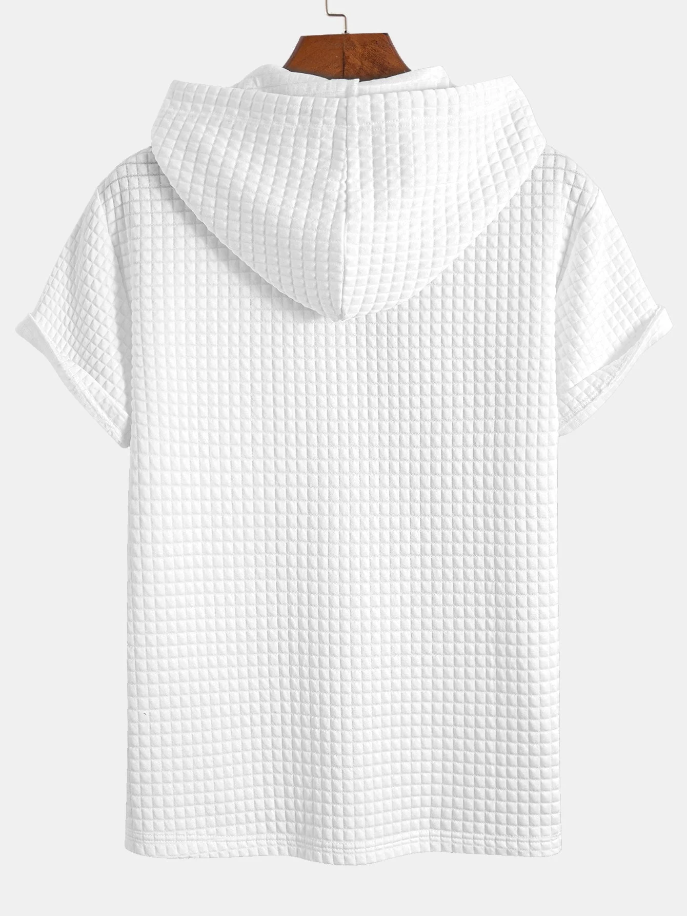 Rocco® | Kangaroo Pocket Waffle Hooded T-Shirt & Shorts - Image 12