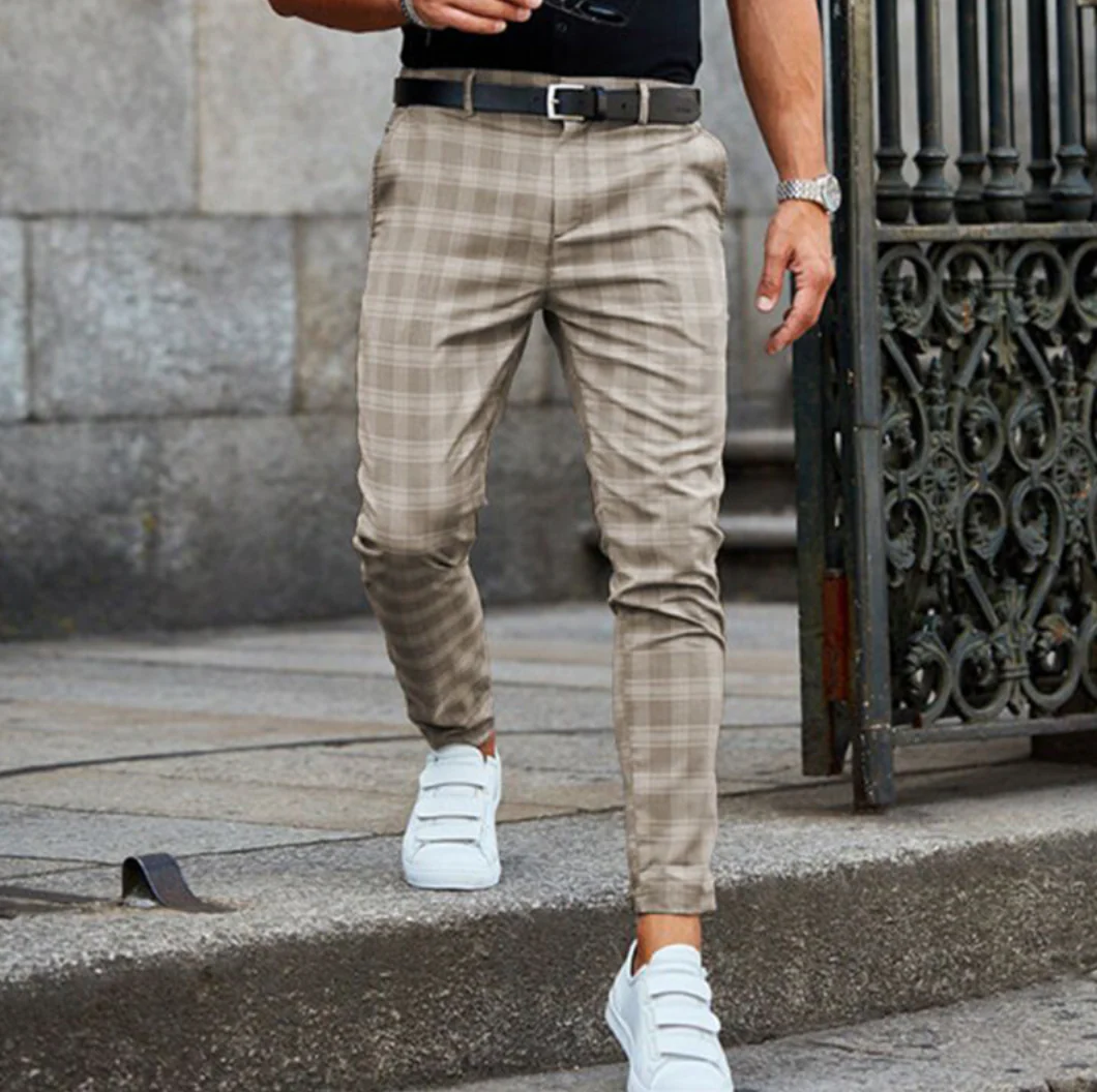 Rogelio® | Checked Slim-Fit Trousers - Image 3