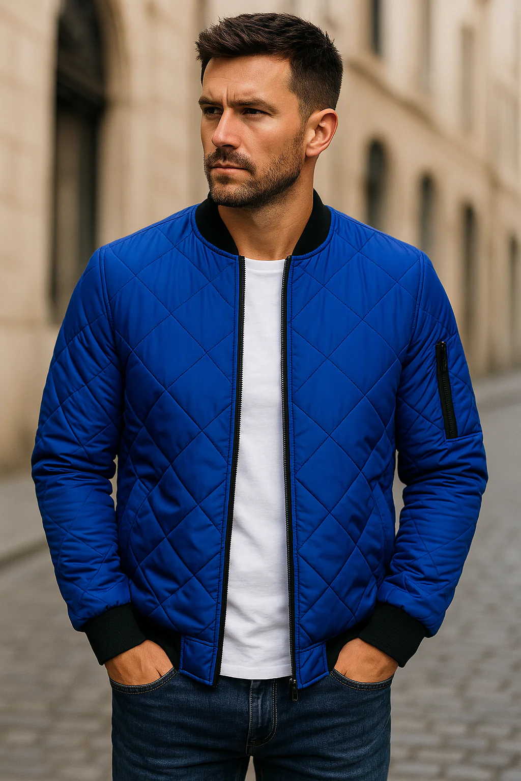 Ronan | Diamond-patterned cotton jacket - Image 3