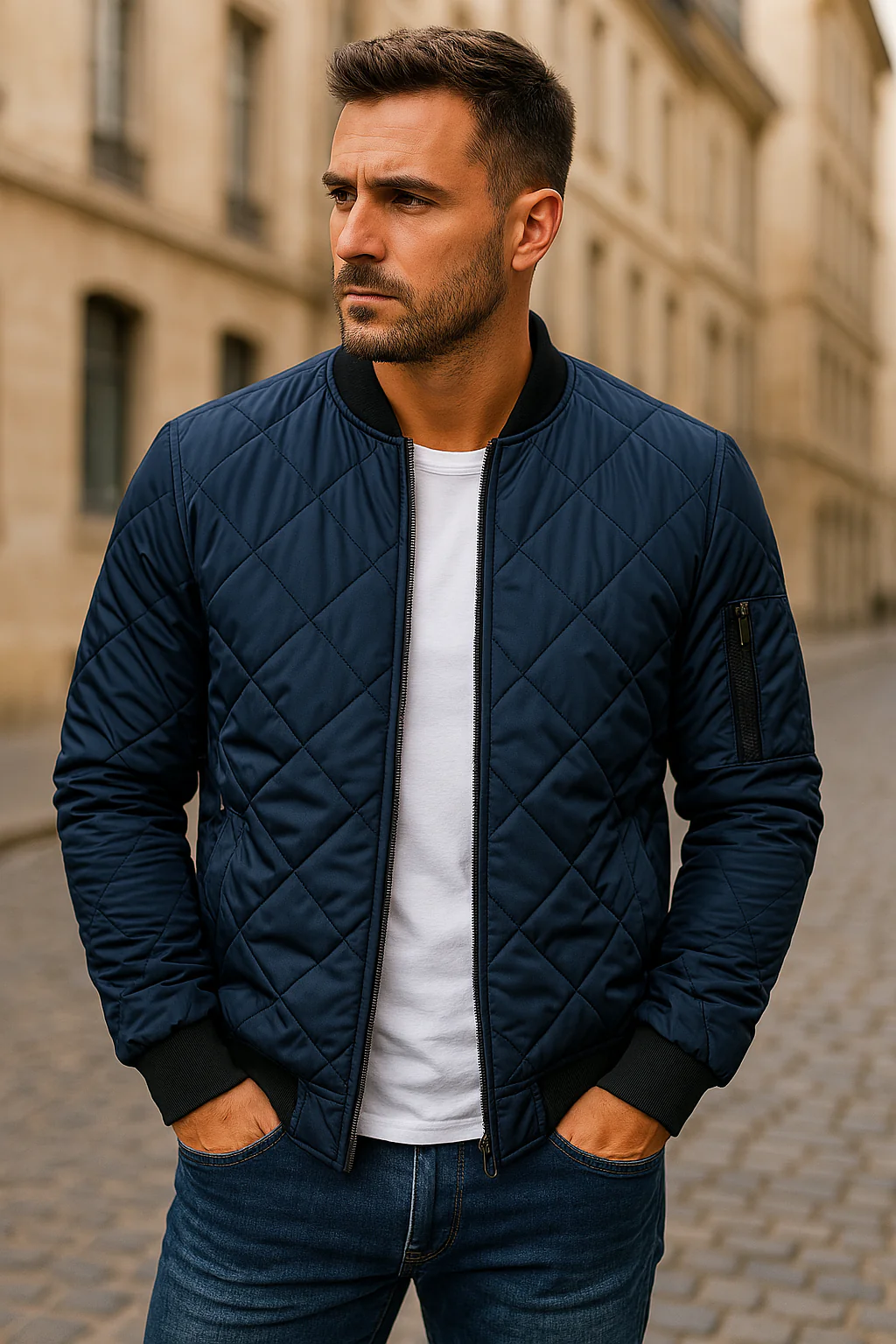 Ronan | Diamond-patterned cotton jacket - Image 6