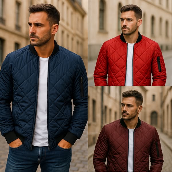 Ronan | Diamond-patterned cotton jacket - Image 7