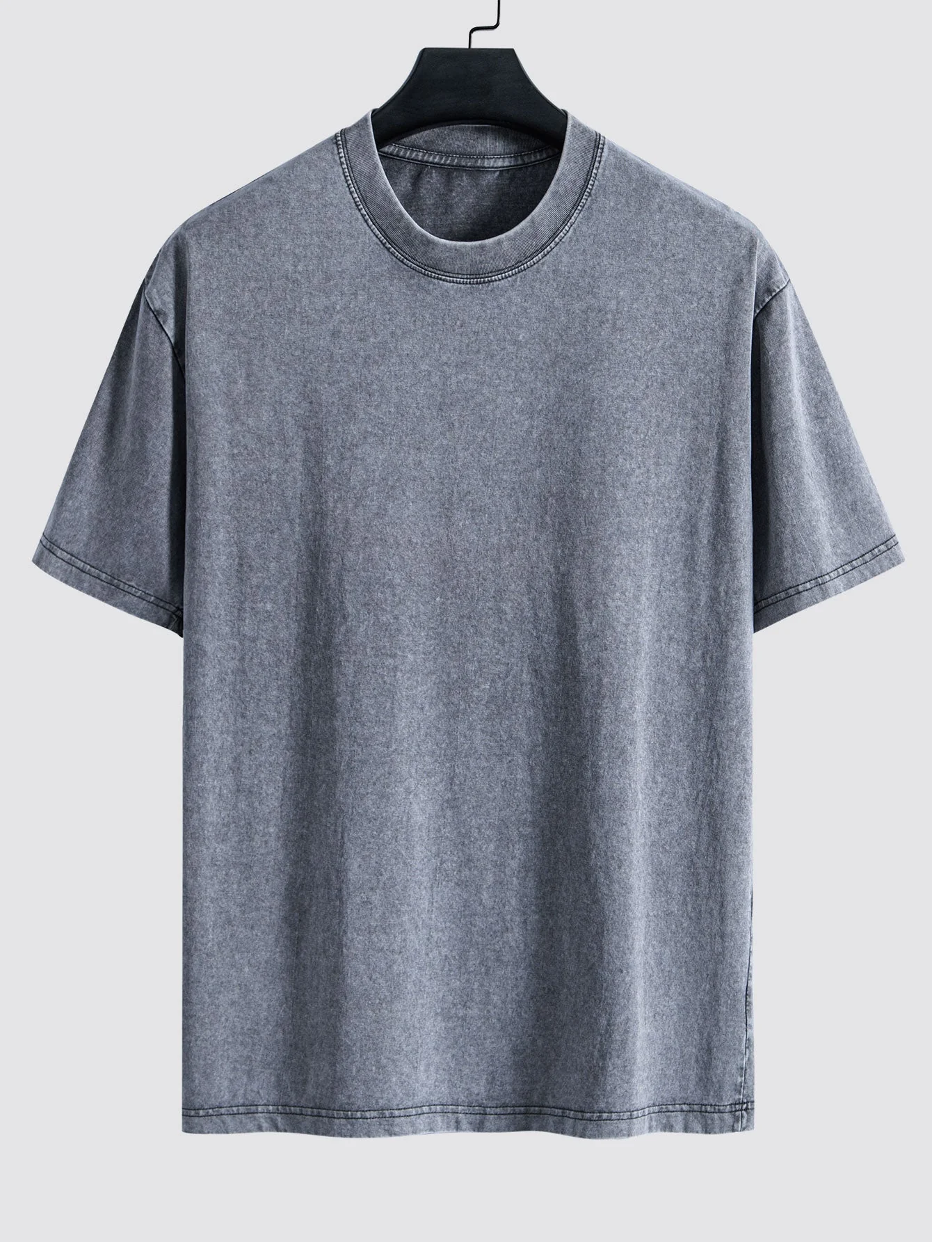 Sam® | Basic Washed Distressed Drop Shoulder Oversize T-Shirt - Image 2