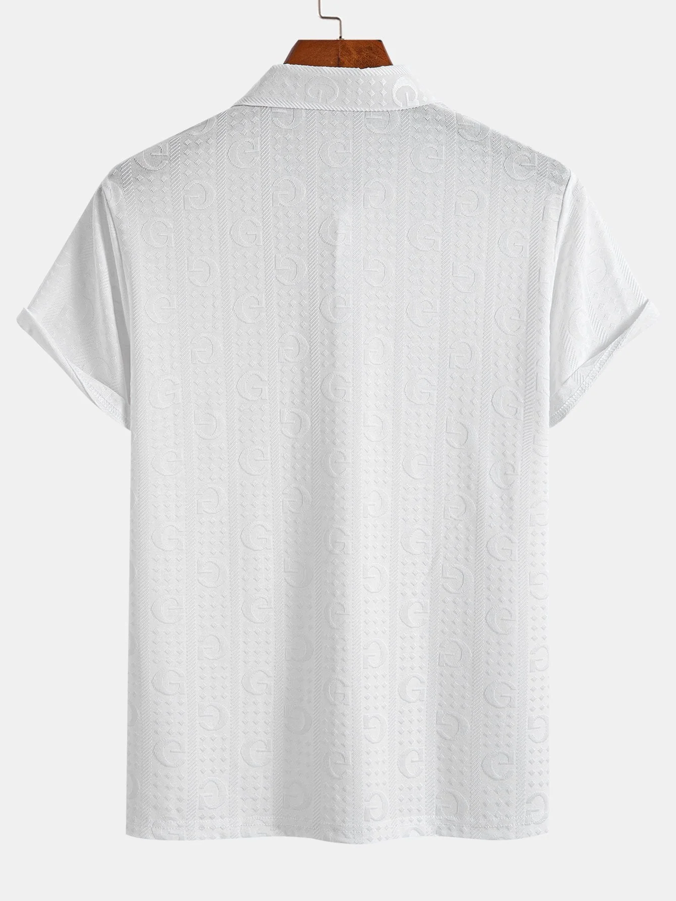 Sawyer | Short Sleeve Knitted Letter Textured Polo - Image 6