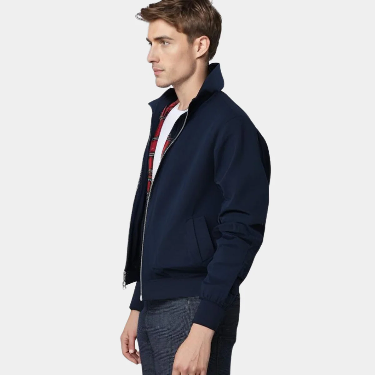 Sebastian® | Classic Jacket With Tartan Lining