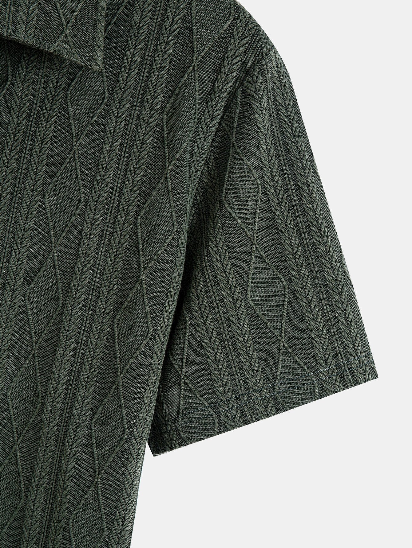 Sebastian | Knitted Geometric Rhombus Jacquard Polo - Image 2