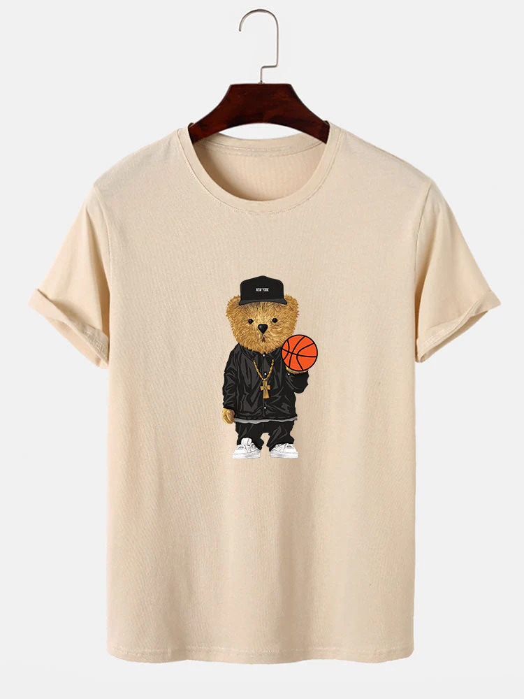 Sergio® | Basketball Bear Print T-Shirt & Shorts - Image 11