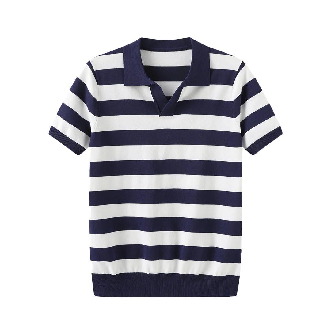 Sergio® | Black And White Striped Polo