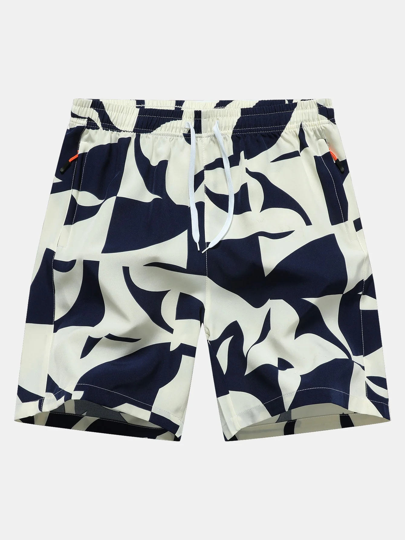 Sergio® | Color Block Print Zipper Pocket Shorts