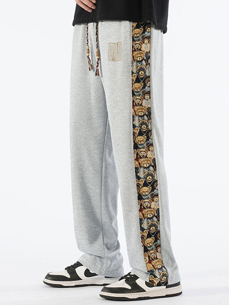 Silvestre® | Bear Print Patchwork Straight Leg Pants - Image 5