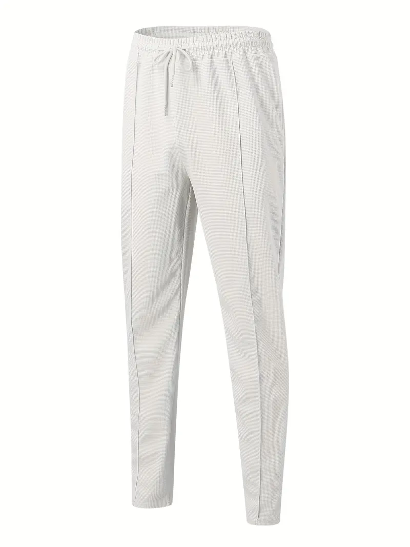 Silvestre® | Waffle Pattern Drawstring Jogging Pants For Men