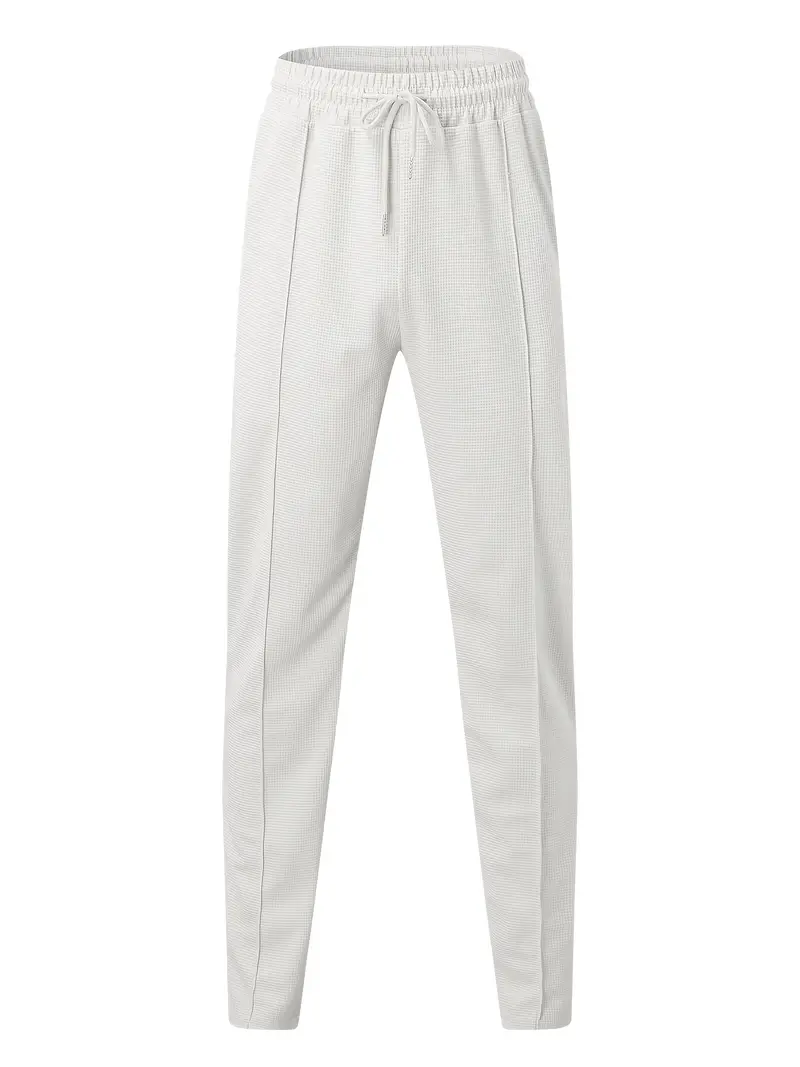 Silvestre® | Waffle Pattern Drawstring Jogging Pants For Men - Image 2