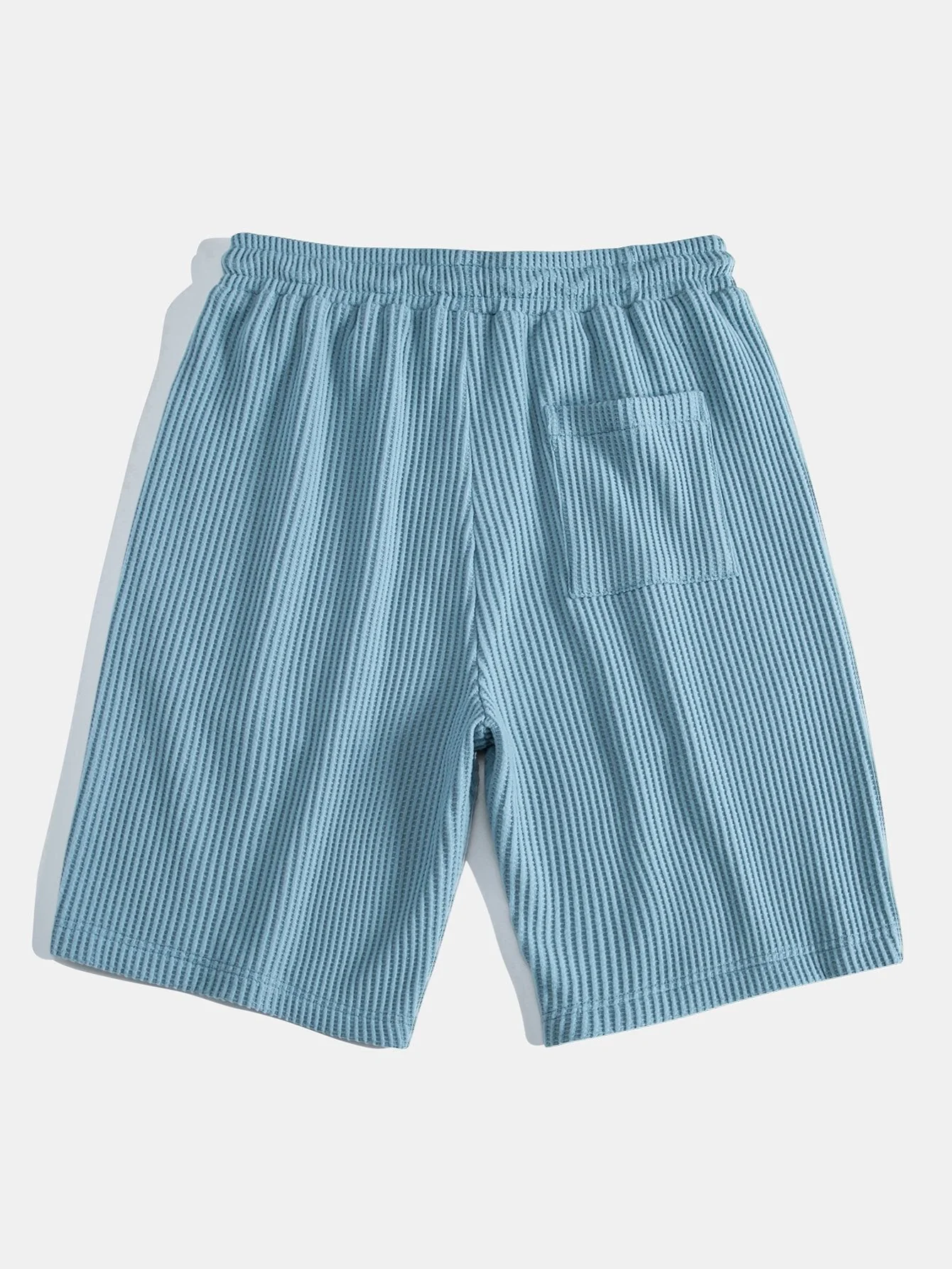 Sixto® | Drawstring Knitted Waffle Shorts - Image 4