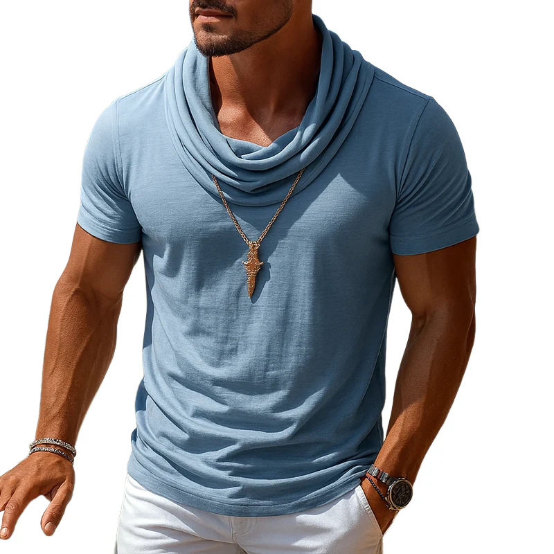 Skip | Men'S Solid Heap Collar Short Sleeve T-Shirt