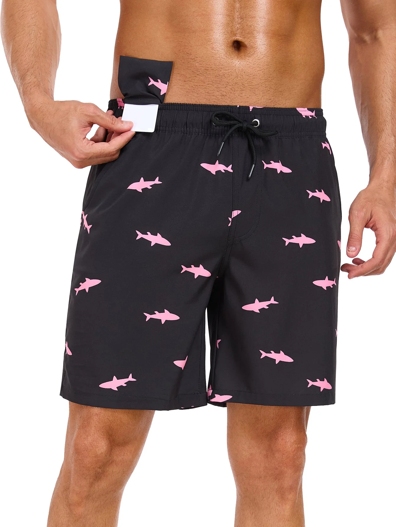 Ted® | Pink Shark Print Swim Shorts - Image 3