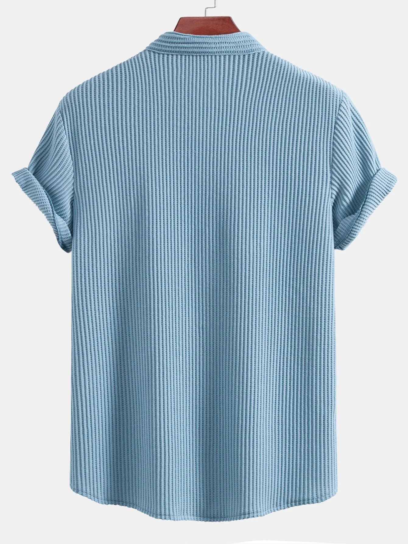 Teodoro® | Waffle Stand Collar Shirt - Image 2