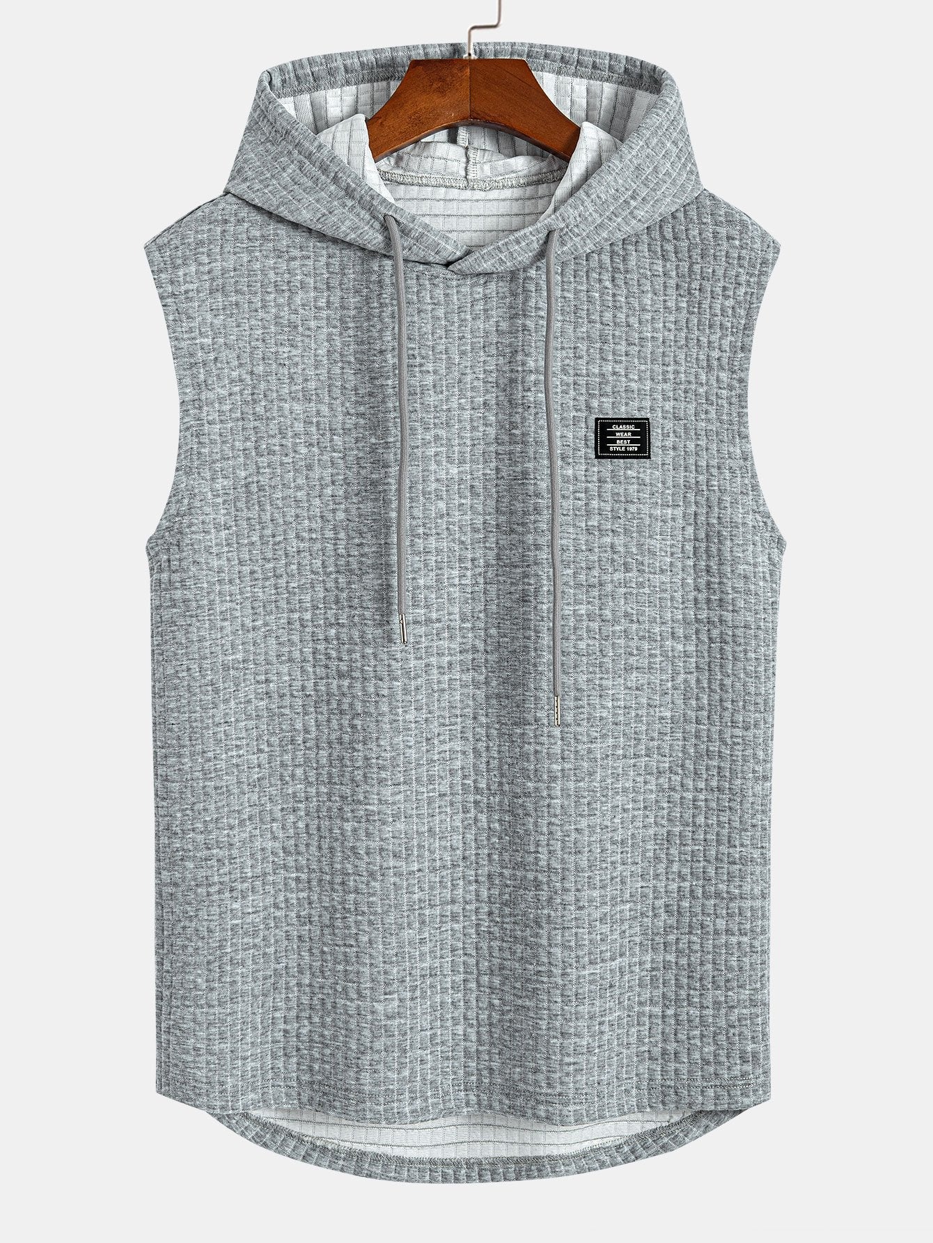 Terence® | Sleeveless Waffle Hooded Vest - Image 3