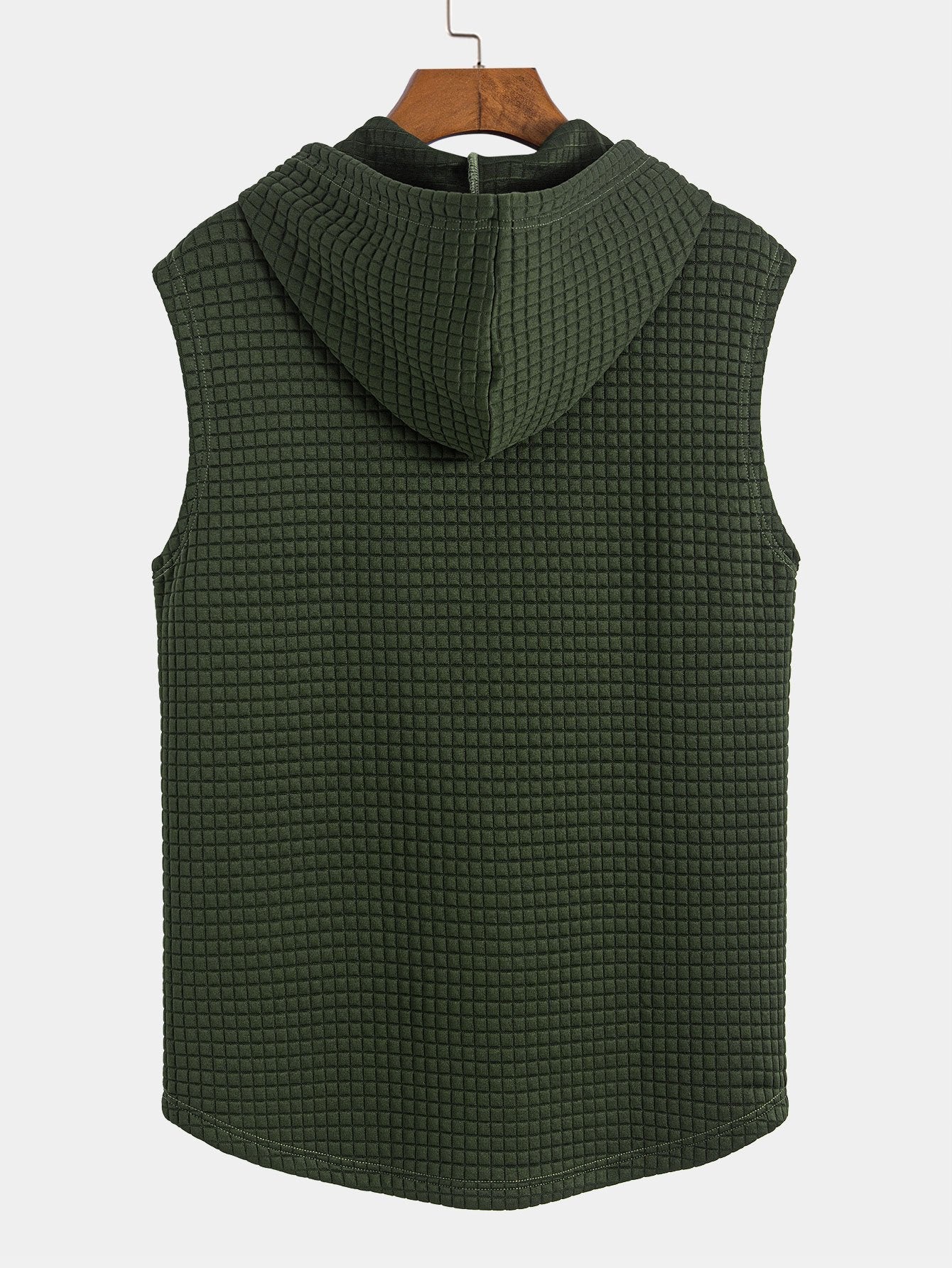 Terence® | Sleeveless Waffle Hooded Vest - Image 6