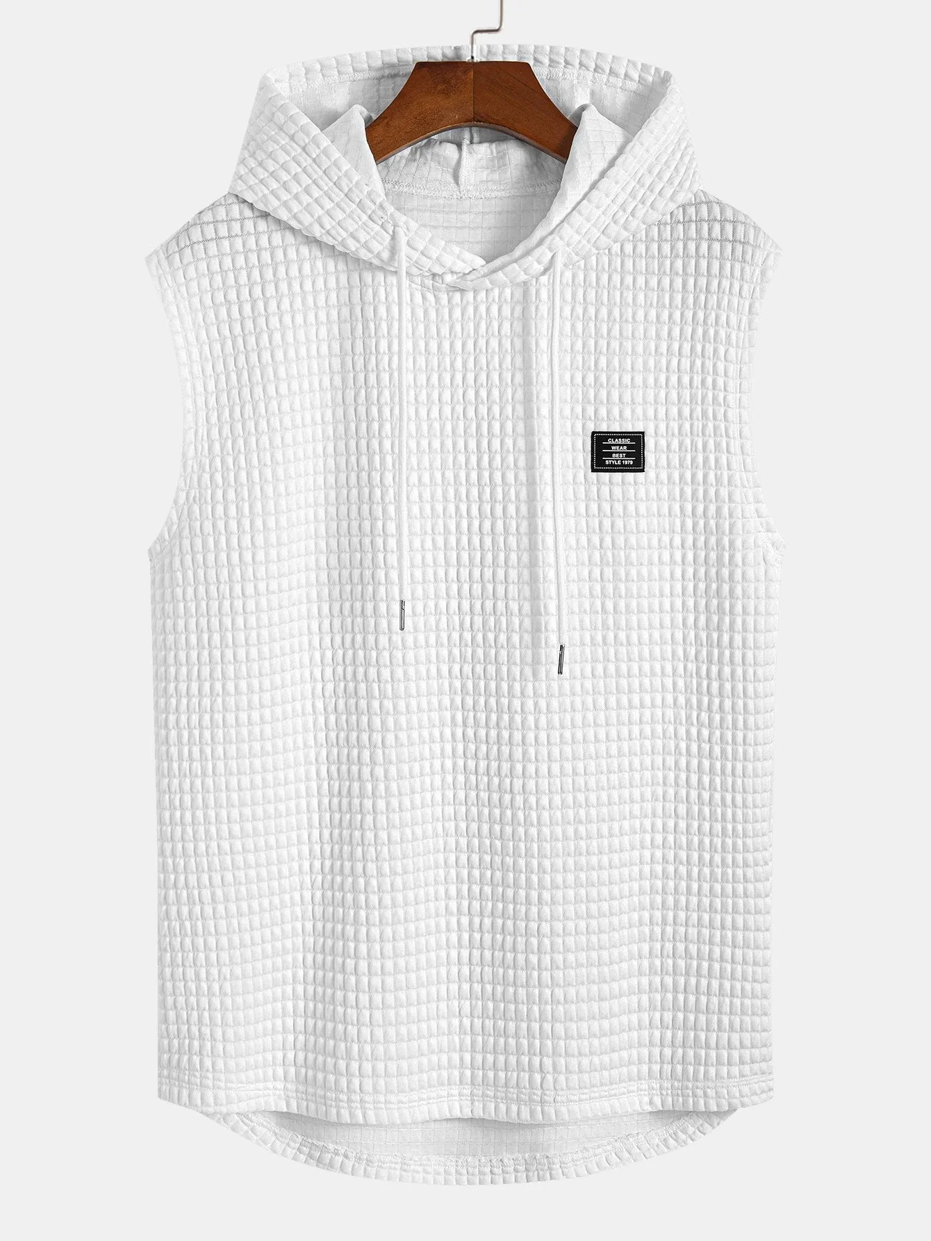 Terence® | Sleeveless Waffle Hooded Vest - Image 7