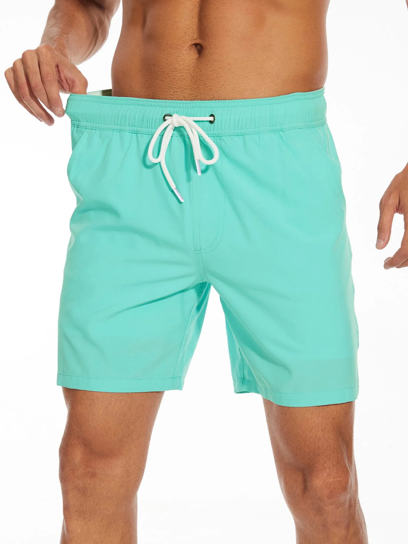 Terence® | Solid Color Drawstring Swim Shorts - Image 3