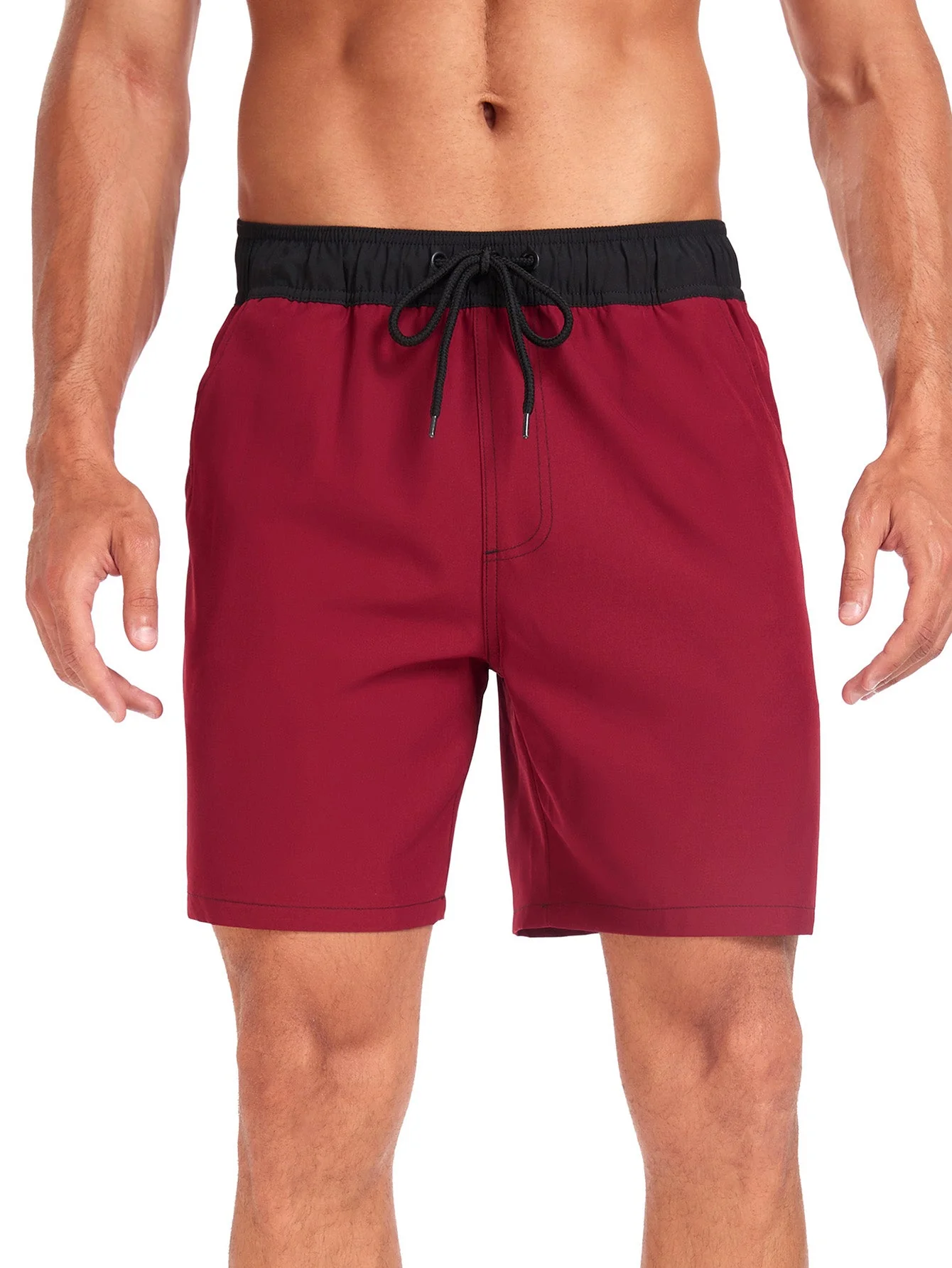 Terrence® | Solid Color Drawstring Swim Shorts With Pocket - Image 11