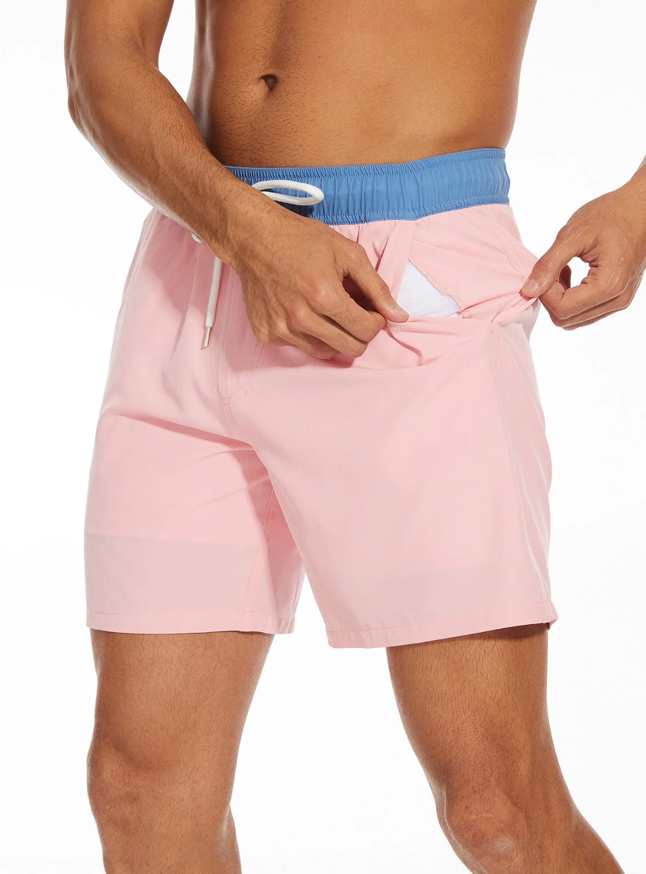 Terrence® | Solid Color Drawstring Swim Shorts With Pocket - Image 3