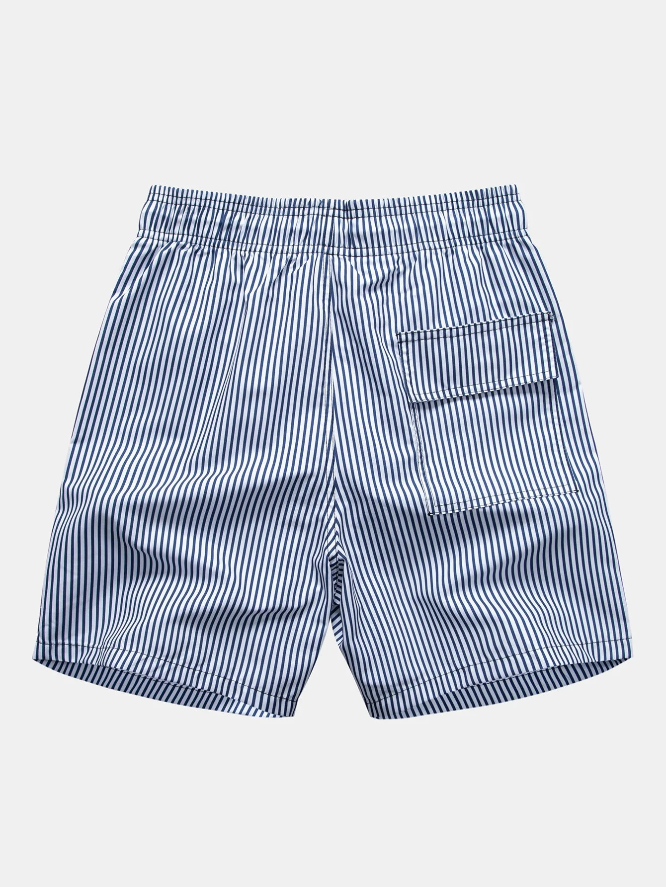 Terry® | Palm Tree Print Button Up Shirt & Stripe Print Swim Shorts - Image 6