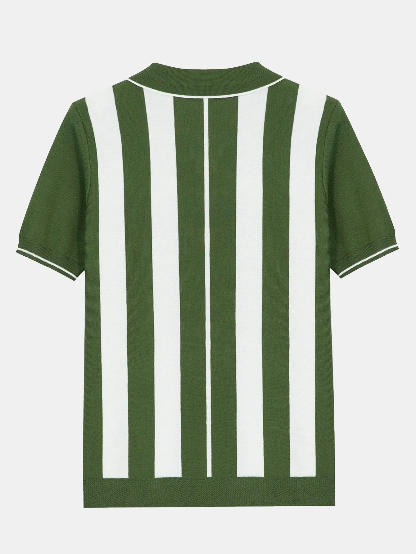 Theo | Striped Zip Sweater Polo - Image 4