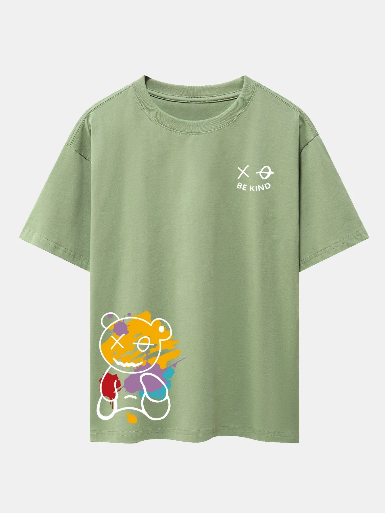 Thomas® | Graffiti Bear Print Drop Shoulder Oversize T-Shirt - Image 11