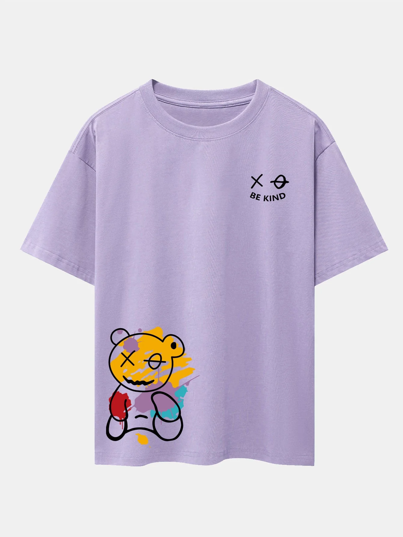 Thomas® | Graffiti Bear Print Drop Shoulder Oversize T-Shirt - Image 7
