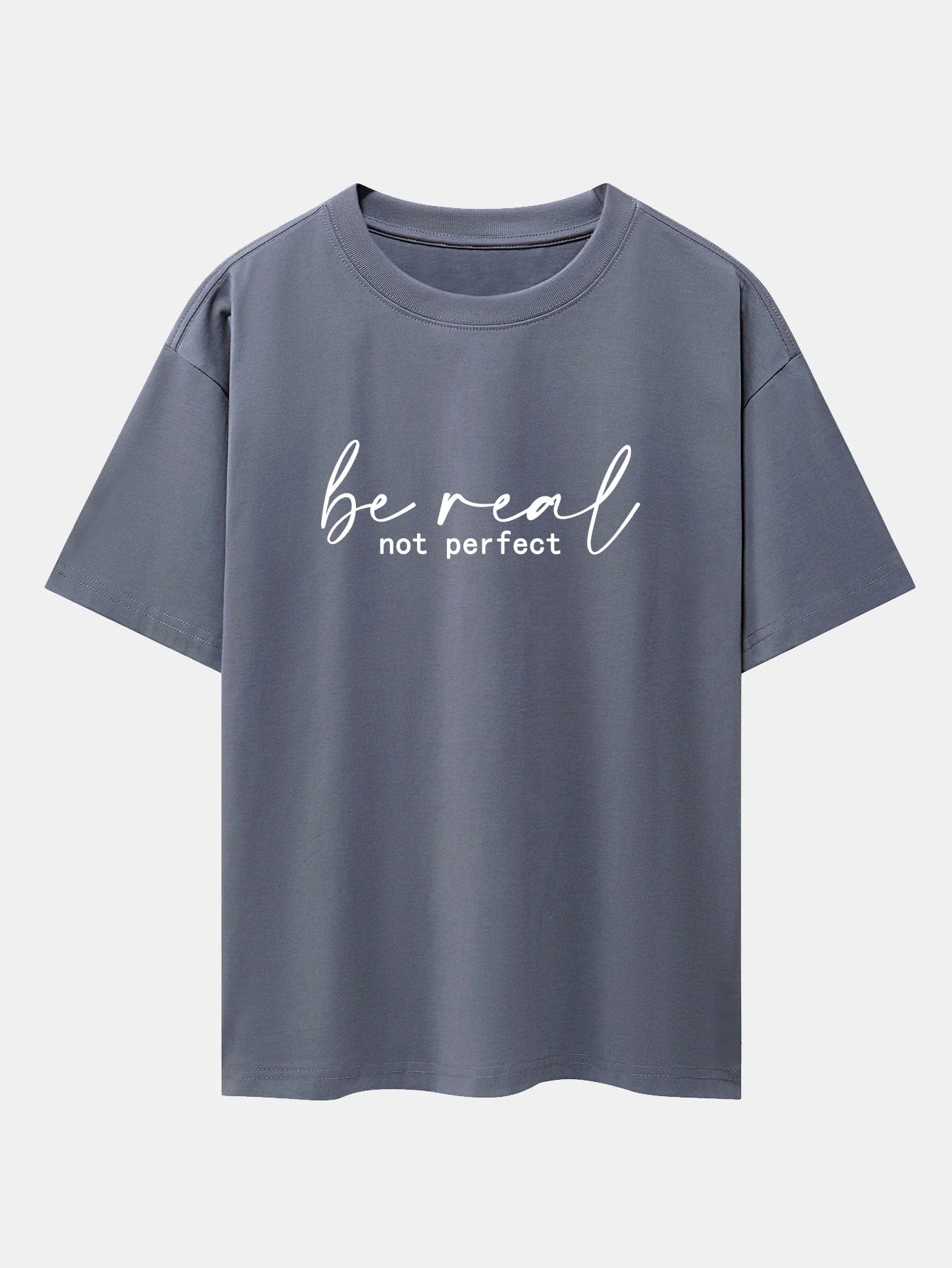 Tito® | Be Real Not Perfect Print Drop Shoulder Oversize T-Shirt - Image 5