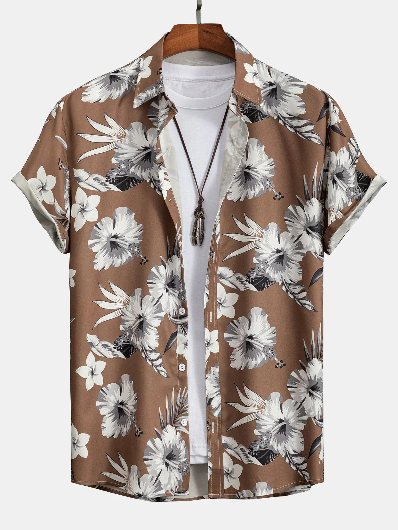 Titus® | Tropical Floral Print Button Up Shirt - Image 3