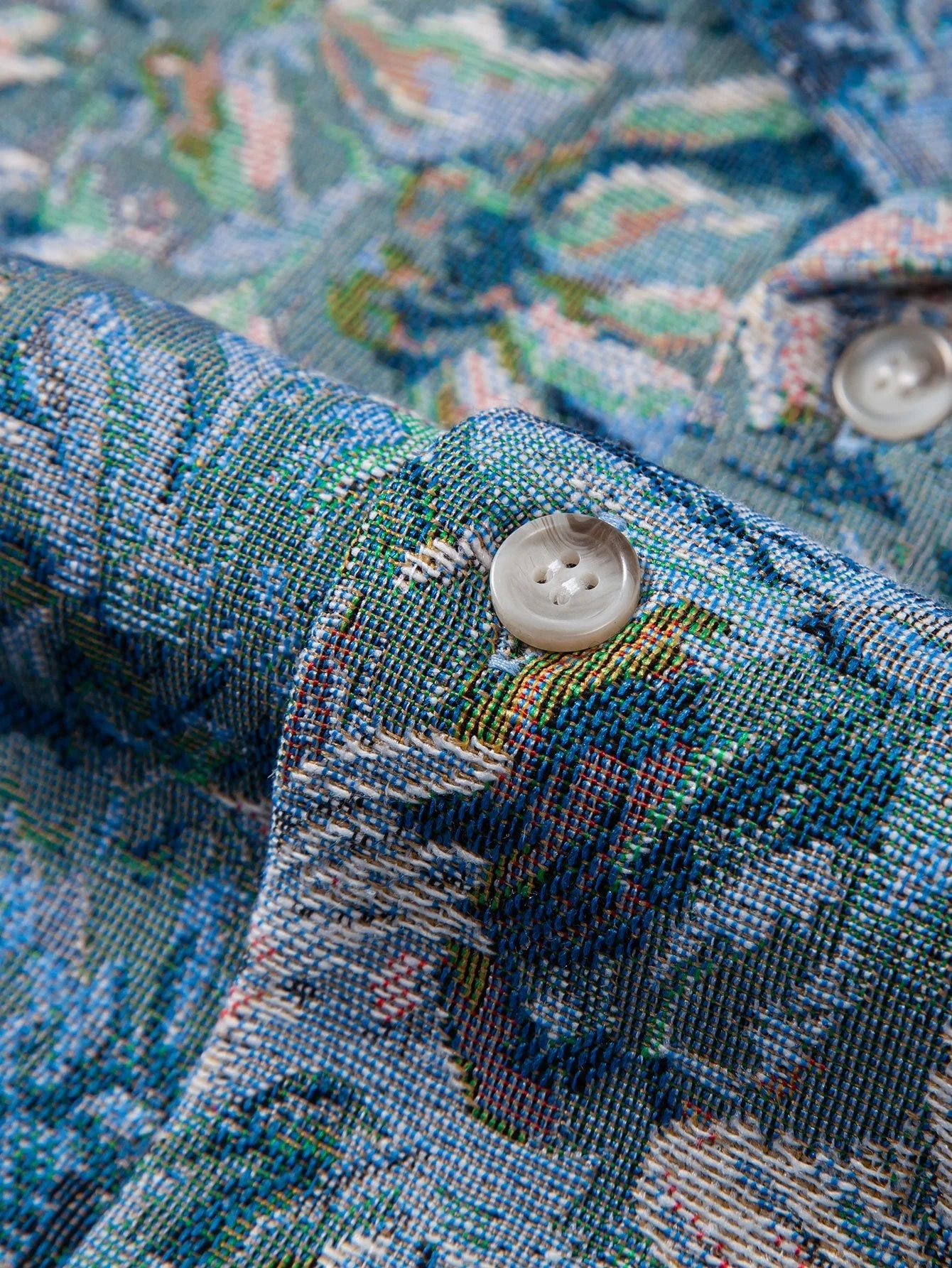 Tobías® | Painted Floral Jacquard Cuban Shirt - Image 11