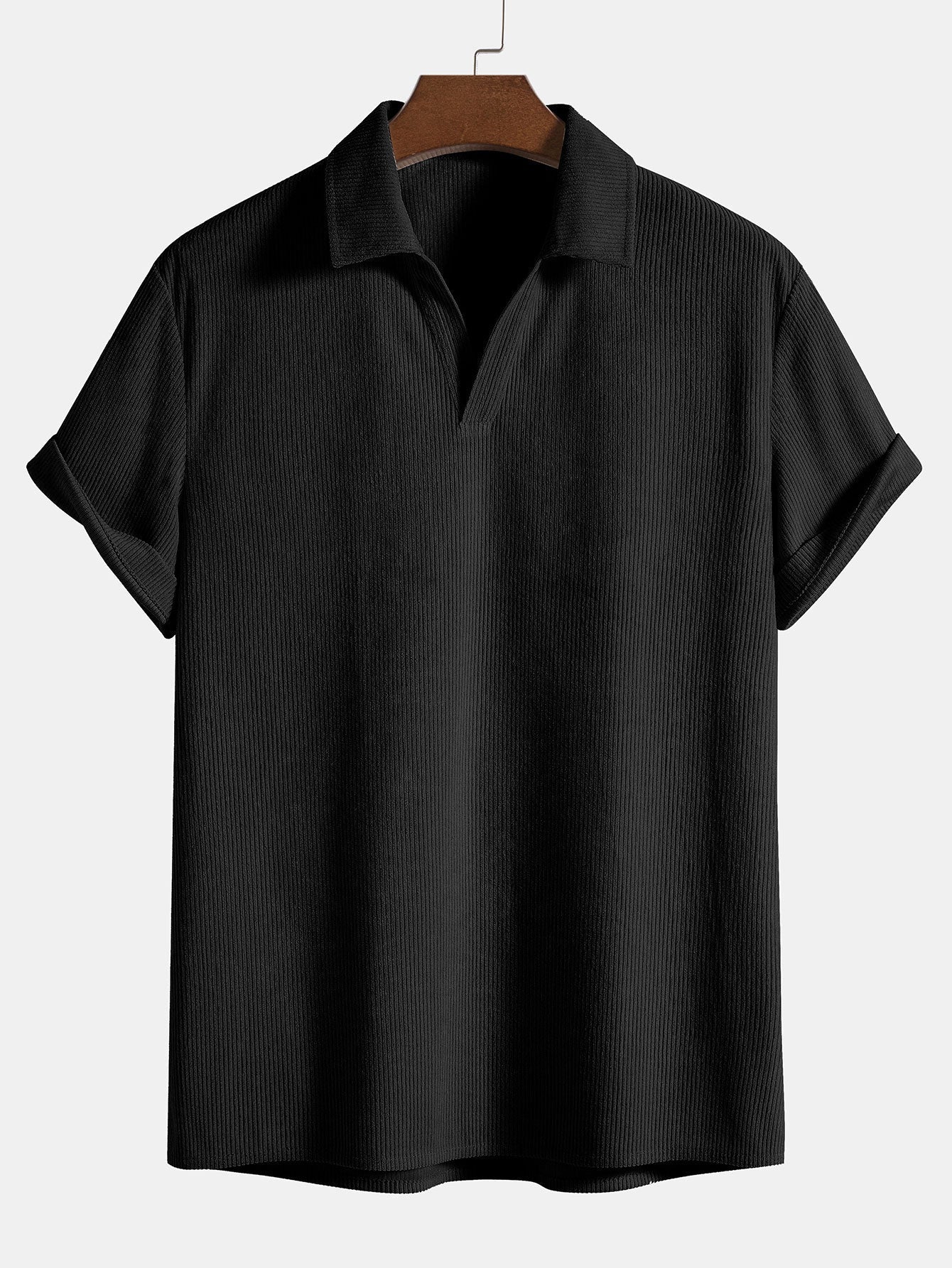 Tobias® | Short Sleeve Corduroy Polo Shirt - Image 3