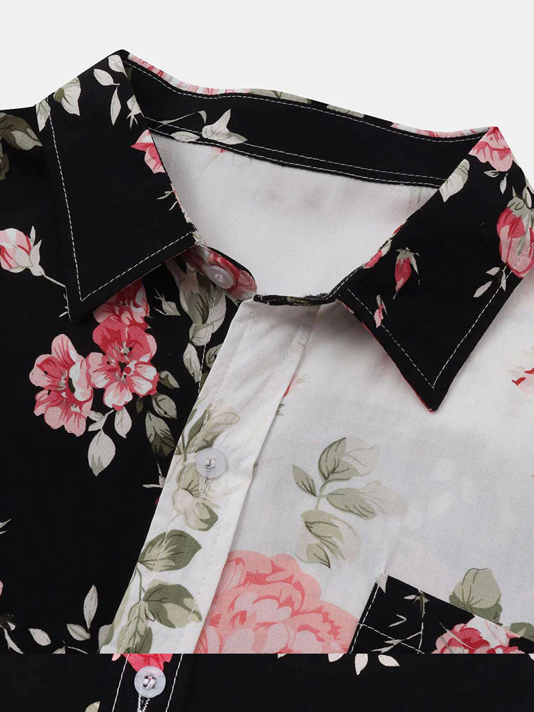 Tobias® | Two Tone Floral Print Shirt - Image 4
